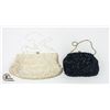 Image 1 : 2 BEADED CLUTCH PURSES - 1 BLACK