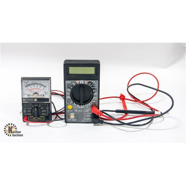 FLAT OF 2 DIGITAL MULTI-METERS