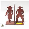 Image 1 : HAND CRAFTED METAL COWBOY AND COWGAL BOOKENDS