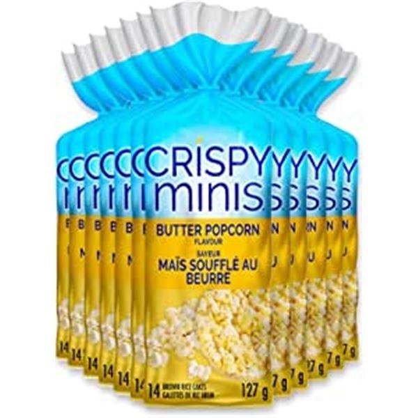 NEW CASE OF CRISPY MINIS BUTTER POPCORN RICE CAKES