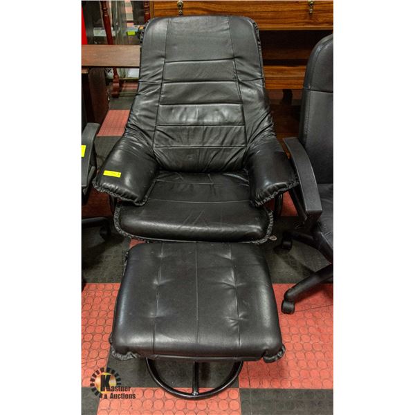 SWIVEL/RECLINING CHAIR W/ FOOT STOOL