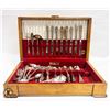 Image 1 : ROGER BROS CASE WITH VARIOUS SILVERWARE