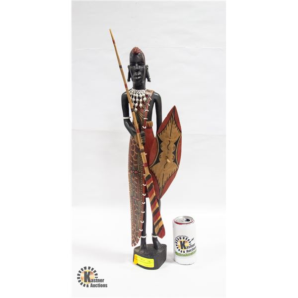 AFRICAN WOOD SCULPTURE 24" HIGH