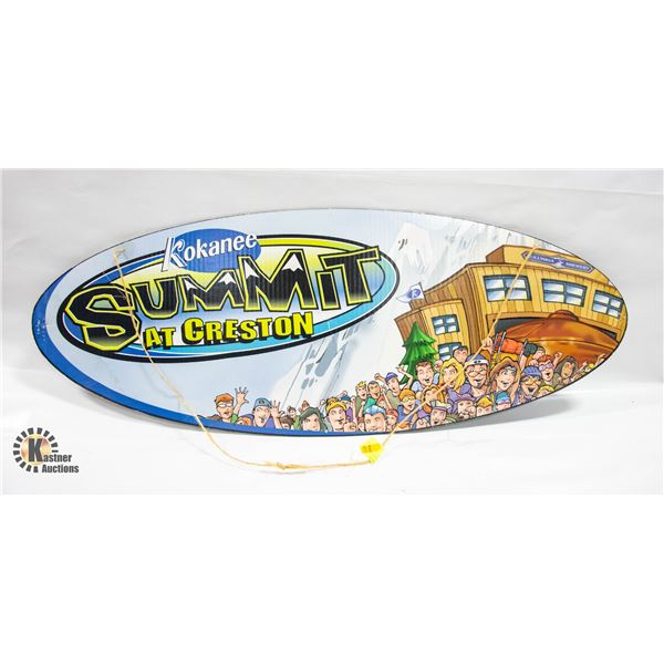 KOKANEE BEER SIGN, SUMMIT AT CRESTON 12.5" X 34"