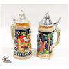 Image 1 : PAIR OF VINTAGE BEER STEINS