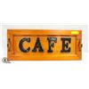 Image 1 : WOODEN CAFE SIGN/TRAY