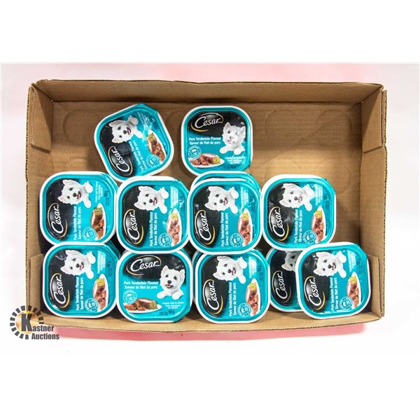 18 PACKS OF CESAR PORK TENDERLOIN DOG FOOD