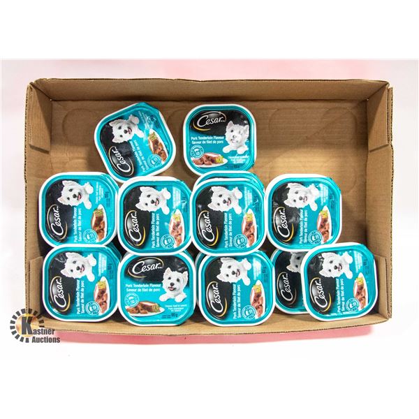 18 PACKS OF CESAR PORK TENDERLOIN DOG FOOD