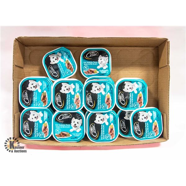 18 PACKS OF CESAR PORK TENDERLOIN DOG FOOD