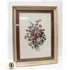 Image 1 : 21" X 27" FRAMED FLORAL NEEDLEWORK PICTURE