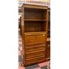 Image 1 : VINTAGE OAK CABINET- DROP FRONT & 3 DRAWERS