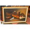 Image 1 : ORIGINAL PAINTING OF BOOKS & VIOLIN MEASURES 29" X