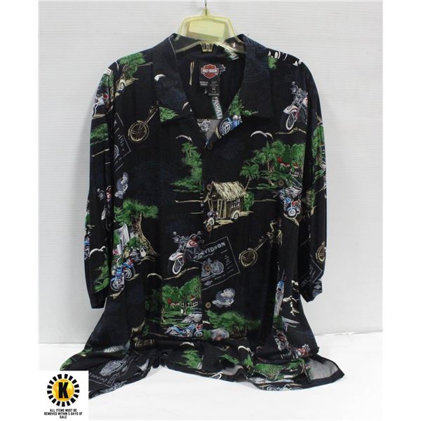 NEW 3XL HARLEY DAVIDSON HAWAIIAN BLACK SHIRT
