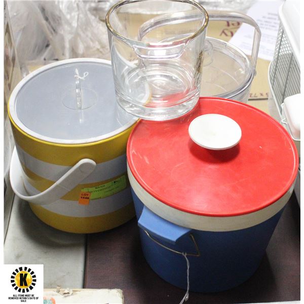 GROUP OF 4 ICE BUCKETS