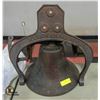 Image 1 : VINTAGE LARGE CAST IRON BELL W/STAND