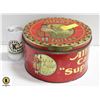 Image 1 : ALLEN'S CANDY SUPREME TOFFEE TIN SOME GLUE STUCK