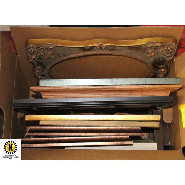 BOX OF VINTAGE TO MODERN ART AND FRAMES
