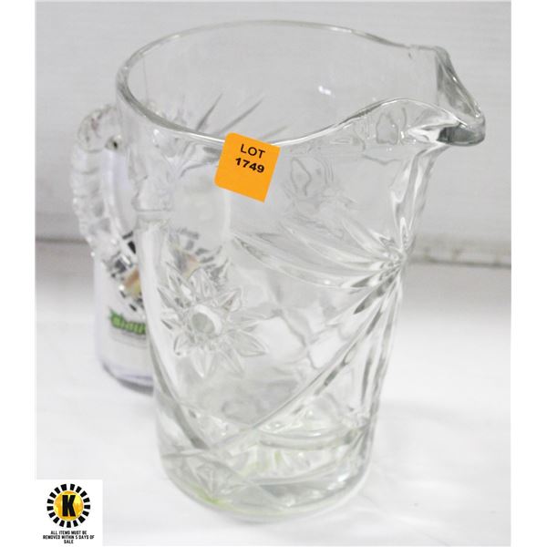 PRESSED GLASS PITCHER