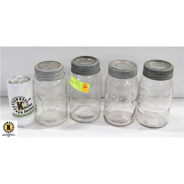4 ANTIQUE CROWN JARS