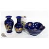 Image 1 : 3PCS ORIENTAL BLUE CERAMICS