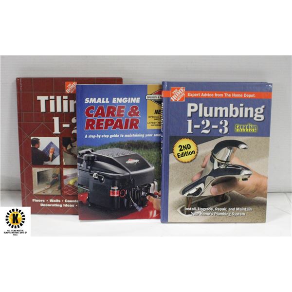 HOME DEPOT REPAIR PLUMBING TILING BOOKS