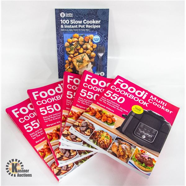 LOT OF 5 FOODI MULTI COOKER BOOKS