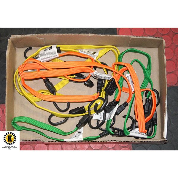 FLAT OF BUNGIE/CARGO STRAPS