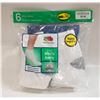 Image 1 : ANKLE SOCKS WHITE 12-16 SIZE 6-PACK