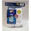Image 1 : WHITE CREW SOCKS 12-16 SIZE 6-PACK