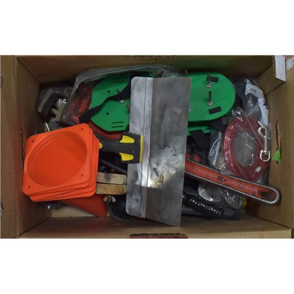 BOX OF ASSORTED TOOLS