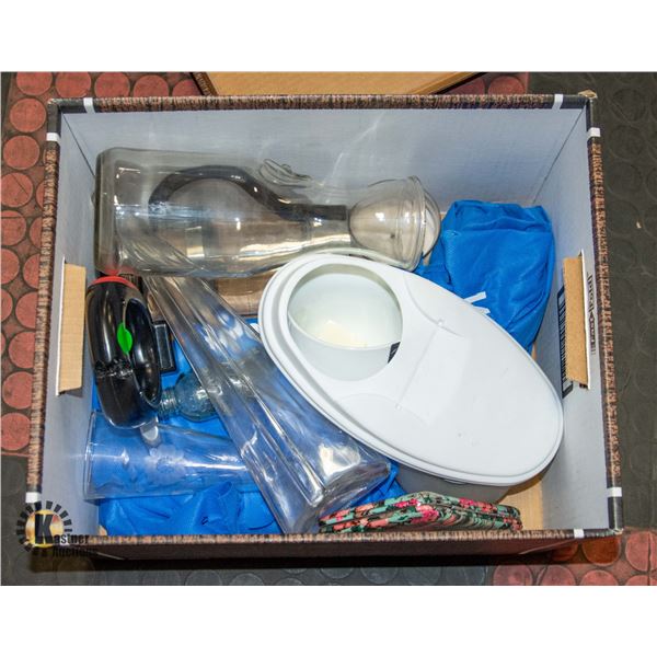BOX OF VARIOUS GLASSWARE
