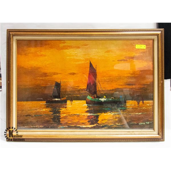 "HARRY WINKLER" (SAIL BOATS) WALL HANGING