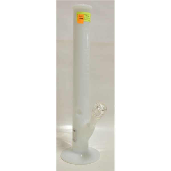 PURE GLASS 18" IVORY STRAIGHT TUBE BONG WITH BOWL
