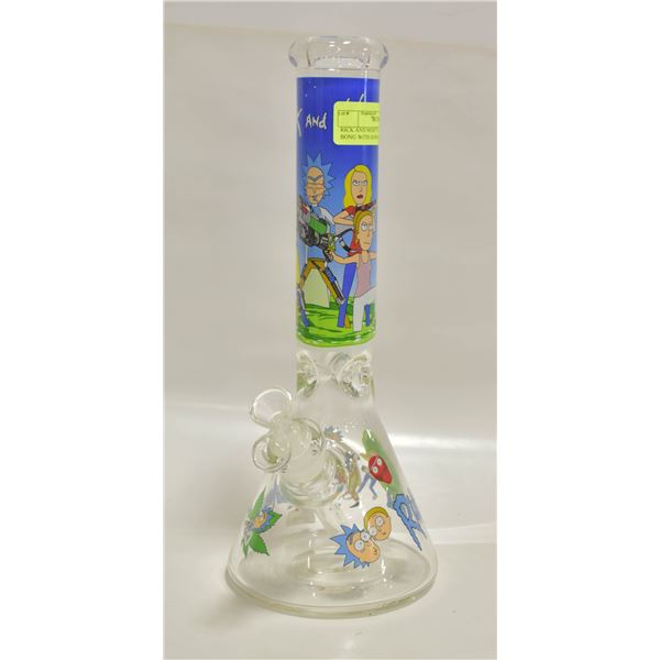 RICK AND MORTY 14" 7MM BEAKER BONG WITH DOWNSTEM
