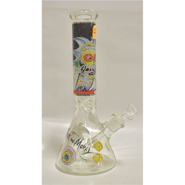 RICK AND MORTY 14  7MM BEAKER BONG WITH DOWNSTEM