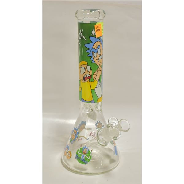 RICK AND MORTY 14" 7MM BEAKER BONG WITH DOWNSTEM