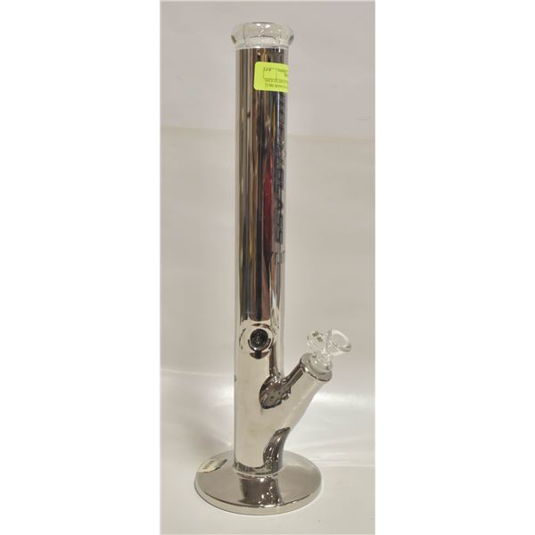 NICE GLASS 18" 7MM STRAIGHT TUBE BONG W. DOWNSTEM