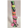 Image 1 : 14" SILICONE STRAIGHT TUBE BONG WITH DOWNSTEM