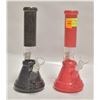 Image 1 : LOT OF TWO 10" BEAKER BONGS WITH ICE CATCHERS