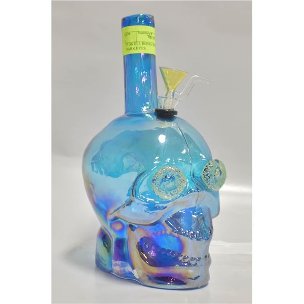 9" SKULL BONG WITH GLOW IN THE DARK EYES
