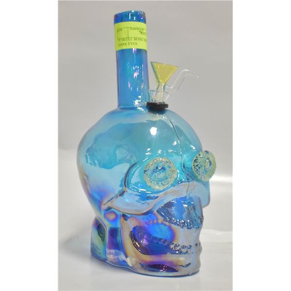 9" SKULL BONG WITH GLOW IN THE DARK EYES