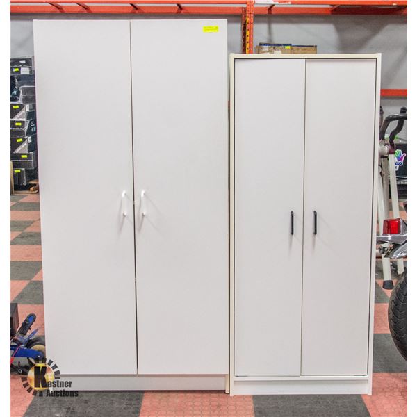 CABINET UTILITY SHELVING UNIT- WHITE X 2