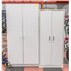 Image 1 : CABINET UTILITY SHELVING UNIT- WHITE X 2