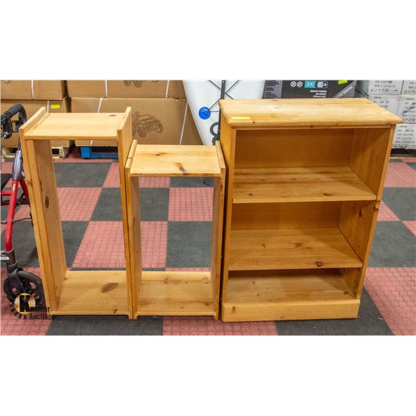 PINE SHELVING + BOOK CASE