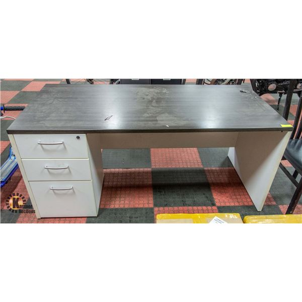 WOODEN TOP DESK 65" X 30" X 29"