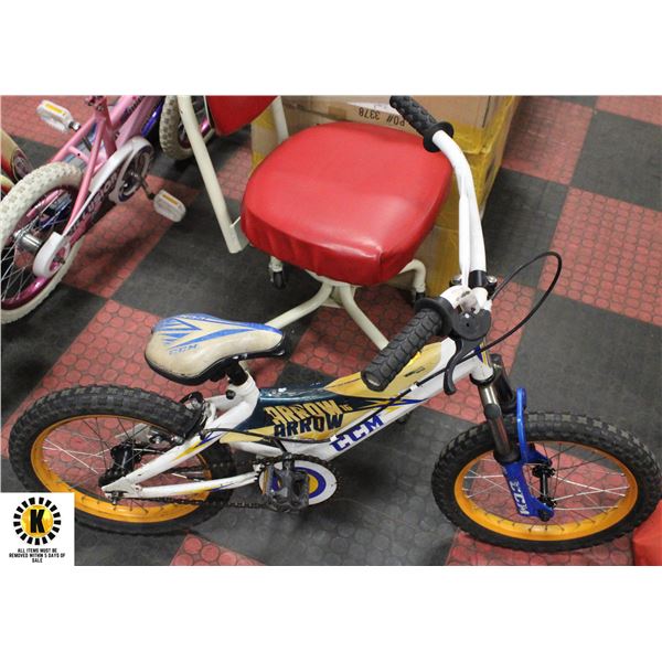 CCM ARROW 16" FRONT SUSPENSION BIKE