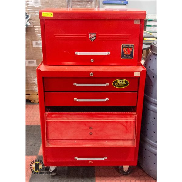VINTAGE BEACH CANADA METAL TOOL CHEST WITHOUT KEY