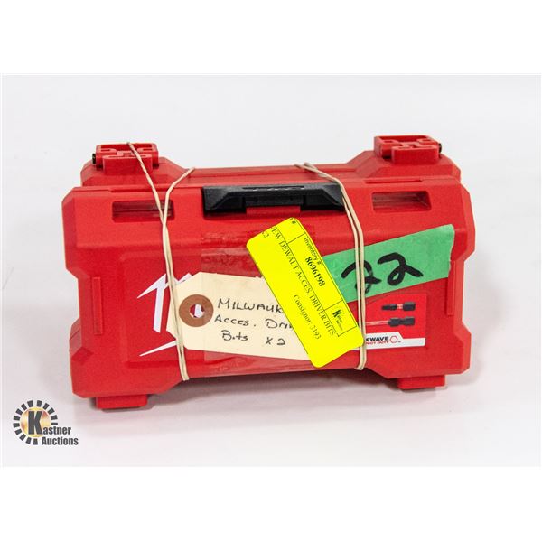 MILWAUKEE ACCESSORIES DRIVER BITS X 2