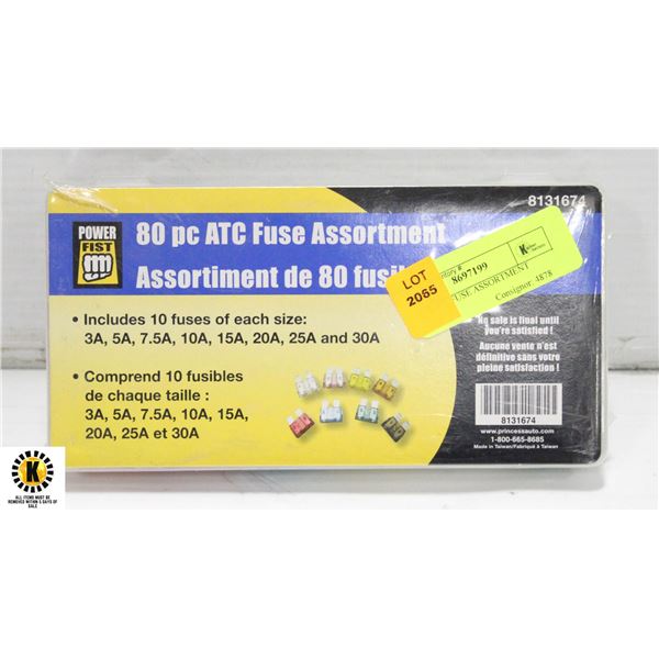 NEW 80PC FUSE ASSORTMENT