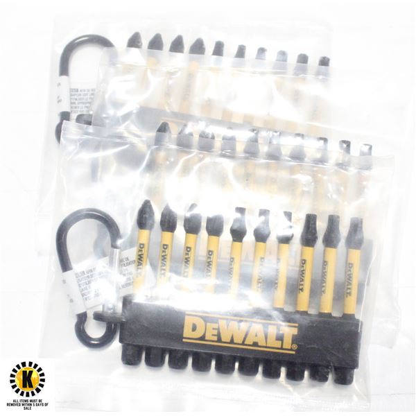 3 PACKS OF DEWALT SCREWDRIVER BITS